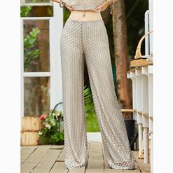 Women's Fashion Full Length Dot Wide Leg Pants N15687