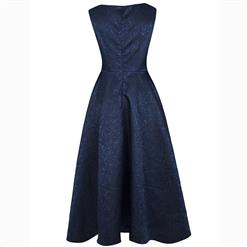 Women's Sleeveless Round Neck Sequins A-Line Dress N15590