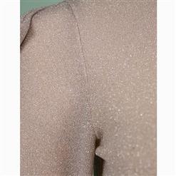 Women's Plain Long Sleeve Round Neck Slim Fit Plus Size Tops N15546
