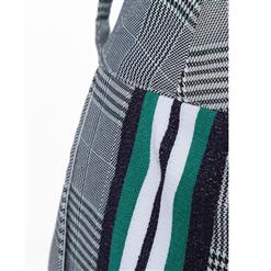 Women's Fashion Stripe Plaid Elastic Slim Pencil Pants N15462
