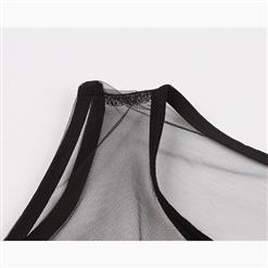 Elegant Vintage Sleeveless Round Neck Summer Midi Day Dress with Belt N17587