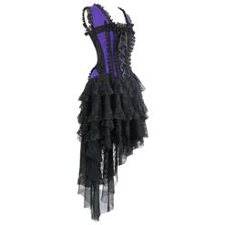 Vintage Purple Burlesque Queen Corset Dress Halloween Costume N17347