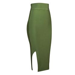 Women's Sexy OL Style Split Knee Length Bodycon Party Skirt N15171