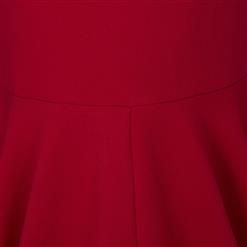 Women's Sleeveless One Shoulder Asymmetric Falbala Maxi Dress N15580