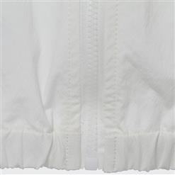 Women's Fashion Long Sleeve Lapel Hollow Mesh Zipper Jacket N15450