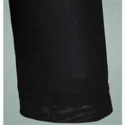 Women's Sexy Long Sleeve Mesh Patchwork Back Zipper Bodycon Dress N15657
