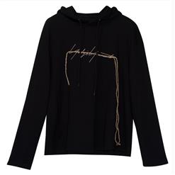 Women's Casual Long Sleeve Letter Embroideried Pullover Hoodie N15491