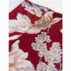 Women's Fashion Sleeveless One Shoulder Floral Print Maxi Dress N15558