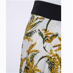 Women's Fashion Floral Print Full Length Bellbottoms N15554
