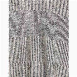 Women's Gray Short Sleeve V Neck Asymmetric Slit Pullover Tops N15700