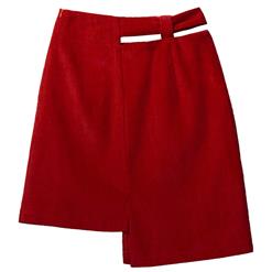 Women's Fashion Asymmetric Midi Skirt N15463