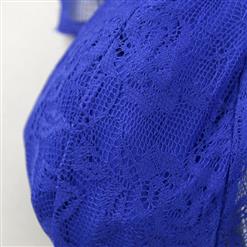 Men's Blue Sexy Floral Lace Panties Pouch Briefs Underwear PT16300