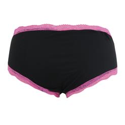 Charming Black High Waist Stretch Hollow Out Panty PT16436