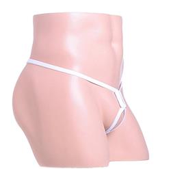 Men's Elastic Strappy G-string, Sexy White Thong Underwear for Men, Men's Sex Toy, Sexy Crotchless Thong, Sexy Open Pouch G-string, Sexy Underwear G-string for Men, #PT16484