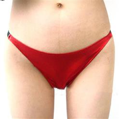 Sexy Red Faux Leather Underwear Remote Controlled Vibrators Panties PT16562