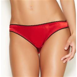Sexy Red Open Back Black Bow Temptation Panty Hollow Out Underwear PT17503