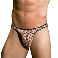 Men's Sexy Gold Snake Print Underwear G-string PT17507