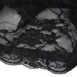 Sexy Black Open Crotch Lace-up Lace Plus Size Panty Lingeriw Underwear PT17531