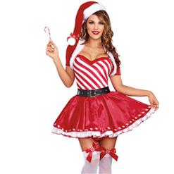 Candy Cane Cutie Costume Costume, Mrs Santa Clause Costume, Miss Santa Costume, Xmas Costume, #XT12251