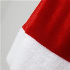 Women's Sexy Red Velvet Wide Straps Mini Dress Christmas Santa Girl Costume XT2823