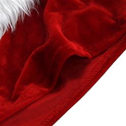 Sexy Red Christmas Santa Girl Crop Top and Skirt Costume XT3040