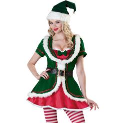 Holiday Honey Elf Sexy Costume, Elf Costumes, Christmas Elf Costumes, #XT6339