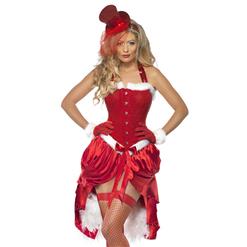 Fever Santa Baby Burlesque Costume, Burlesque Santa, Red Burlesque Outfit, #XT6351