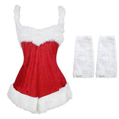 Christmas Beauty Hooded Costume, Sexy Christmas Costume, Fur Christmas Costume, #XT6538