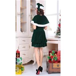 Cute Green Christmas Tree Dress Costume XT9729