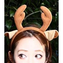Lovely Girl Beige Christmas Reindeer Costume XT9827