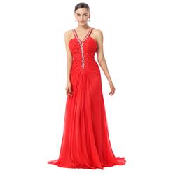 Sexy Evening Dresses, Women's Dresses for Cheap on sale, Buy Discount Dresses, Red Dress, Hot Chiffon Dresses,  Evening Dresses Cheap, #Y30036