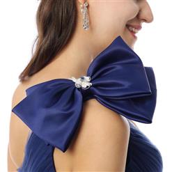 2015 Courtlike Dark-Blue A-line One-shoulder Appliques Beading Short Prom/Sweet 16 Dresses Y30037