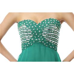 2015 Fashion Green Beading A-line Sweetheart Natural Waist Chiffon Short Homecoming Dresses Y30041
