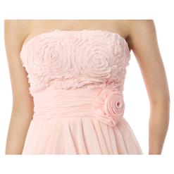 2018 Pretty Pearl-Pink A-line Flowers Empire Waist Chiffon Short Homecoming/Sweet 16 Dresses Y30076