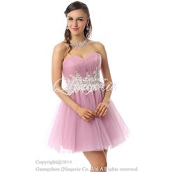 2018 Pretty Pastel-Violet A-line Sweetheart-neck Lace Beading Short Homecoming/Sweet 16 Dresses Y30082
