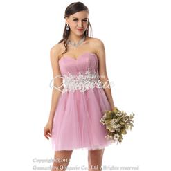 2015 Pretty Pastel-Violet A-line Sweetheart-neck Lace Beading Short Homecoming/Sweet 16 Dresses Y30082