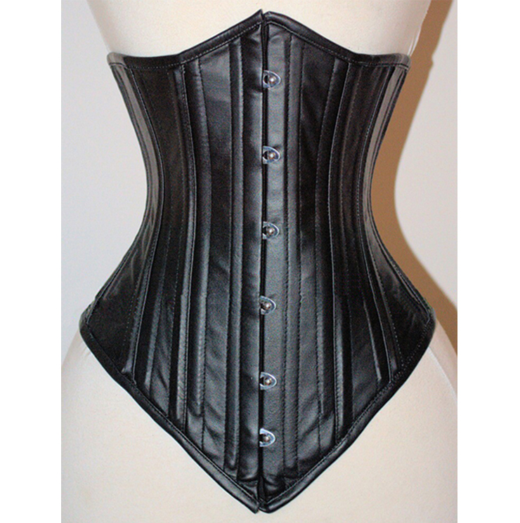 Steel boned underbust corset From poly boned fashion corsets to heavy duty steel boned styles suitable for waist training, Purple satin underbust corset with poly boning. Steel busk.