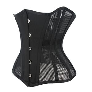 Sexy 14 Steel Boned See-through Mesh Breathable Bodyshaper Waist Cincher Underbust Corset N22275