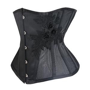 Sexy 14 Steel Boned See-through Mesh Breathable Bodyshaper Waist Cincher Underbust Corset N23367