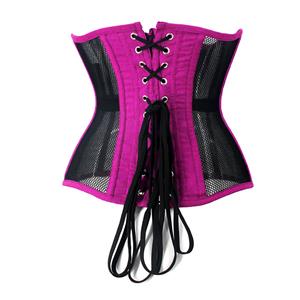 Sexy 14 Steel Boned See-through Mesh Breathable Bodyshaper Waist Cincher Underbust Corset N23369