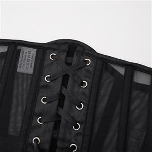 Women's 16 Steel Boned Breathable Mesh Waist Training Corset Waspie N23885