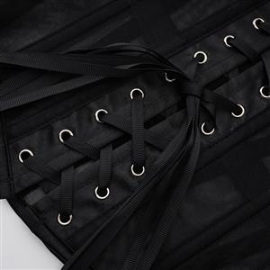 Women's 16 Steel Boned Breathable Mesh Waist Training Corset Waspie N23885