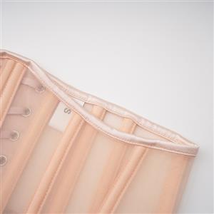 Women's 16 Steel Boned Breathable Mesh Waist Training Corset Waspie N23886