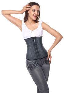 25 Spiral Steel Boned Latex Waist Training Cincher Underbust Corset N11319