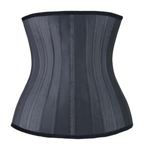 25 Spiral Steel Boned Latex Waist Training Cincher Underbust Corset N11319