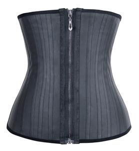 25 Spiral Steel Boned Latex Waist Training Cincher Underbust Corset N11319