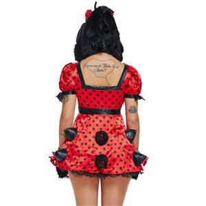 3pcs Sexy Cartoon Miss Mouse Mini Dress Adult Cosplay Costume Set N18473