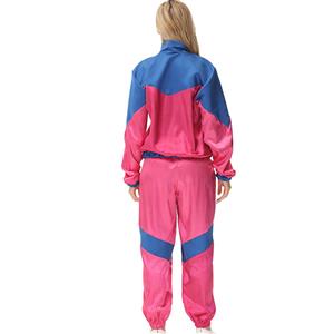 Girl Vintage Tracksuit Top and Trousers Colorful Disco Rock Dancing Adult Cosplay Costume N23359