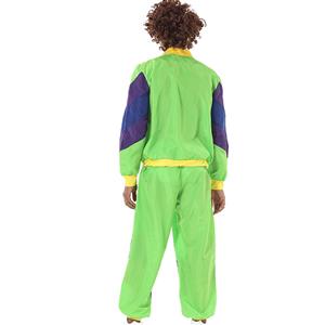 Men's Vintage Tracksuit Top and Trousers Colorful Hip Hop Dancing Adult Cosplay Costume N23355