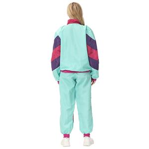 Fashion Tracksuit Top and Trousers Colorful Hip Hop Dancing Adult Cosplay Costume N22918